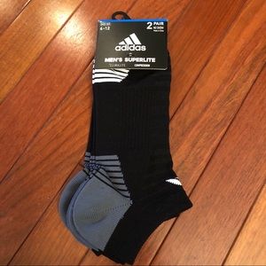 NWT Mens Superlite adidas 2 Pairs no show socks